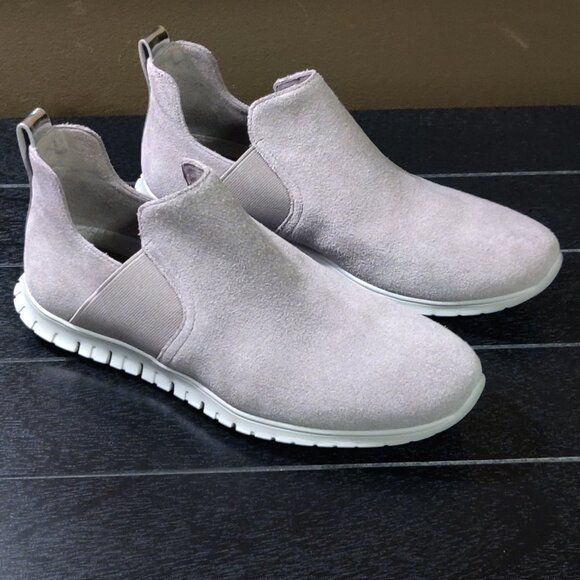 Cole Haan Zerogrand Grey Suede Slip On Booties NWOT SIZE 8 - Picture 2 of 8